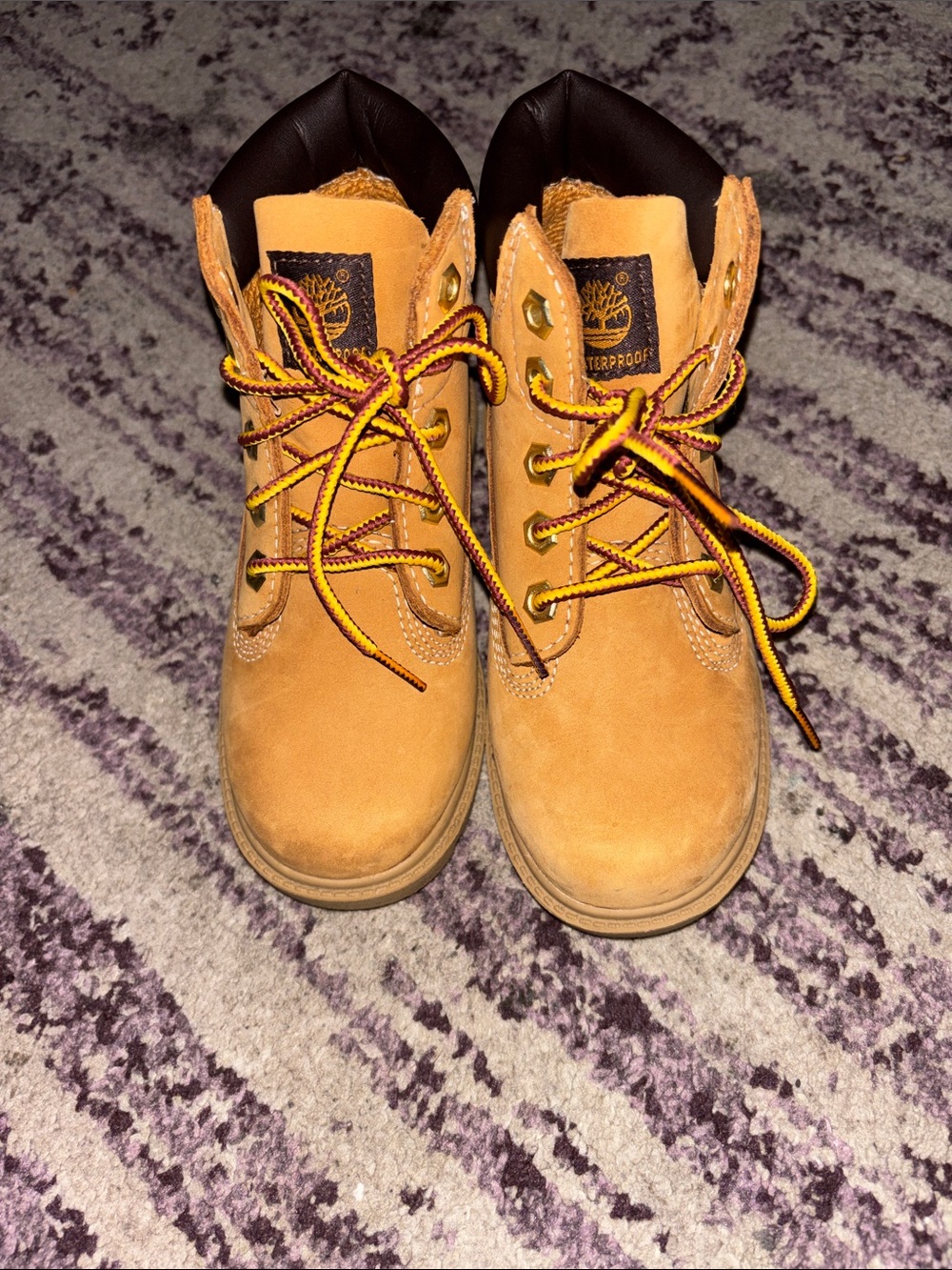 Timberland Kids Wheat Brown Lace-Up Boots